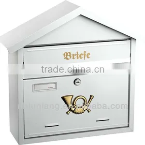 FQ-102 Modern Outdoor Cast Iron Mailbox Metal Steel Mailbox Iron Letterbox With 3 Colors Can Stand on Ground thumbnail-3