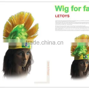 Brazil Football Fans Wig for Head Decoration thumbnail-1