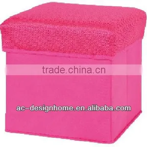 NON-WOVEN/POLYESTER FOLDING STORAGE STOOL thumbnail-1