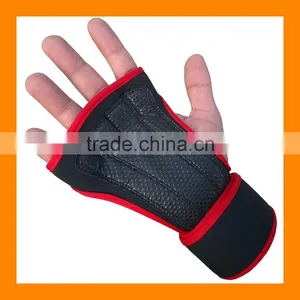 Full Palm Protection Neoprene Grips With Slicone Dots Power Lifting Weight Grips thumbnail-1