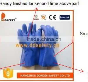 DDSAFETY Top Quality Professional Blue Pvc Construction Safety Working Gloves thumbnail-4