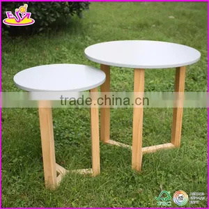 Hot New Product for 2015 Wooden Round Table for Kids,modern Wooden Toy Children Round Table,outdoor Wooden Round Table W08G036 thumbnail-2