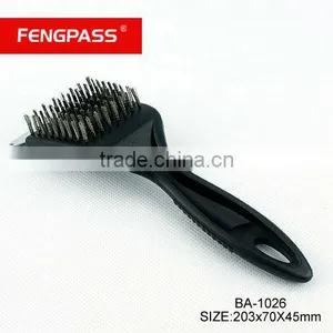 Hot Sell Stainless Steel BBQ Brush With Plastic Handle thumbnail-1