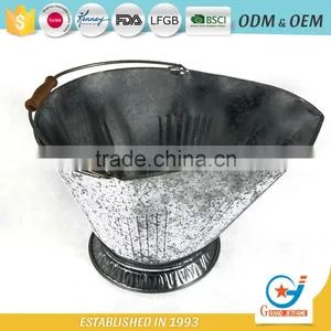 Galvanized Fireplace Coal Pail Coal Fireplace Bucket thumbnail-4