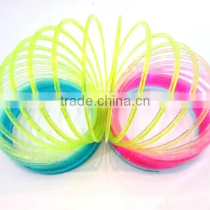 Hot Plastic Magic Rainbow Coil Spring Slinky Colorful Novelties Educational Toy Smaller Size thumbnail-2