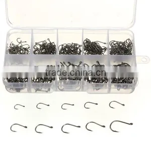 Amazon Hot Cheap 500pcs 10 Size Assorted Sharpened Fishing Hooks Lure Baits With Fish Tackle Box thumbnail-3