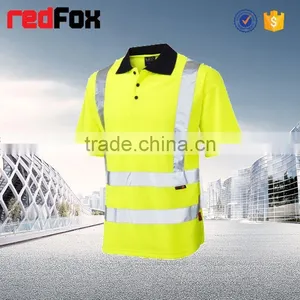 Full-size Printing T-shirt Mesh Fabric Reflective Safety T-shirt for Running Yellow Reflective Safety T-shirt With Long Sleeves thumbnail-1
