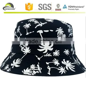 Bucket Hat Flower Summer Fishing Outdoor Cap Unisex 100% Cotton thumbnail-1