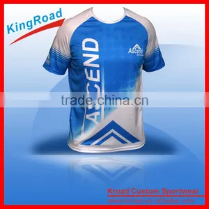 Custom t Shirt Sublimation Printing Running Short Sleeve Top With Comfortable Cool Material thumbnail-1