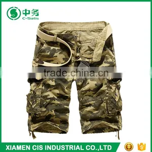 Custom Summer Pure Cotton Army Style Mens Camo Printed Cargo Shorts thumbnail-3