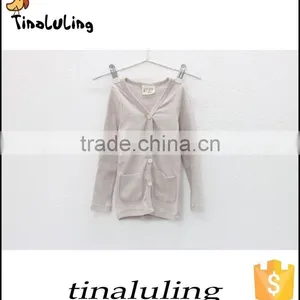 Wholesale Custom Sweater Plain Kids Cardigans With Pockets thumbnail-2