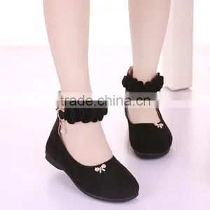 Zm50302b Girls Roman Single Shoe Spring and Autumn New Style Suede Kid Shoes thumbnail-3