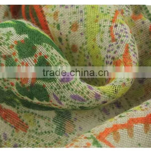 Korean Style New Product Hot Sale Fashion Super Big Paris Yarn Women Print Silk Hijab Scarf thumbnail-5