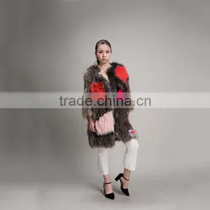 MyfurTop Quality Winter Heart Shap Fashion Lady Clothing Genuine Raccoon Fur Coat With Factory Price thumbnail-2