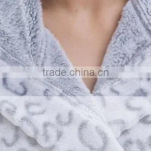 Women Hooded Fleece Casual Bathrobe Sleepwear thumbnail-3