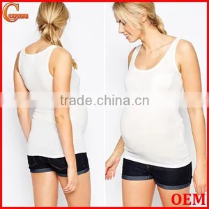 Regular Fit Scoop Neck Jersey Tank Top Wholesale Maternity Clothes thumbnail-1