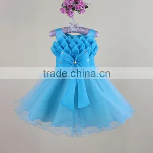 New Model Girl Sequin Tulle Fabric Flower Tutu Prom Dress Party Pleated Kids Dresses thumbnail-1