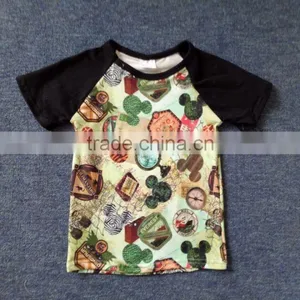 2017 Newest Pattern Raglan t Shirts for Boy t Shirts Wholesale Kids Ruffle Raglan thumbnail-1