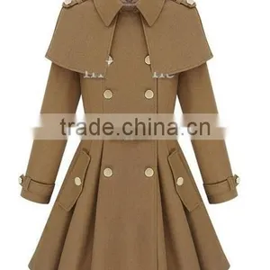 100% Machine Washable Wool Fabrics,woven Wool Fabric for Winter Overcoat,fashion Overcoat Design for Women thumbnail-1