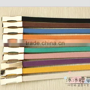 2012 New Design Fashion Women Decorative PU Belt, 10 Colors Candy Color Fashion Belt for Women Wholesale and Retail thumbnail-1