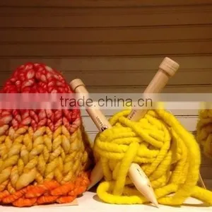 Yellow 100 Acrylic Super Chunky Yarn for Quick Knitting Lady Hat thumbnail-2