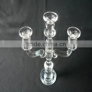 Transparent K9 Crystal Candle Holder,Crystal Beads Candelabra Crystal Candle Holder For Wedding Table Decoration thumbnail-4