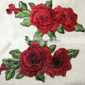 Custom Women Clothing Applique Embroidery 3d Flowers Patches thumbnail-3