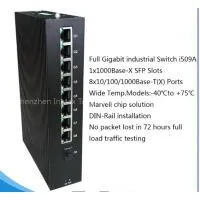 9 Gigabit Ethernet Ports Industrial Network Switch thumbnail-1