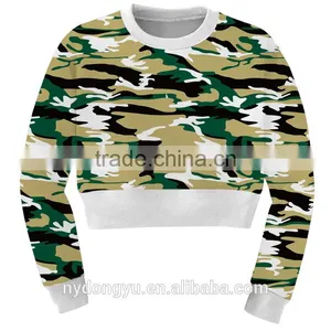 Women Short Camoflage Sweatshirt Crop Top /yuxg Code 3d Printed Hoodies Crop Top thumbnail-1