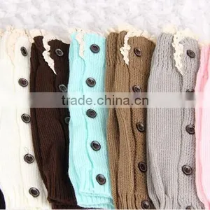 High Quality Kids Acrylic Leg Warmer, Kids Knitted Boot Socks thumbnail-4