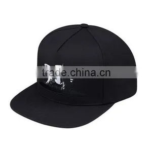 Custom 100% Cotton Black Snapback / Under Floral Flat Brim Print Snapback Hat thumbnail-5