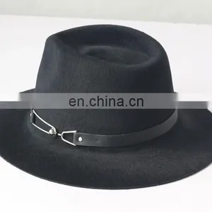 Ladies Formal Fashion Spring Wool Fedora Hat thumbnail-5