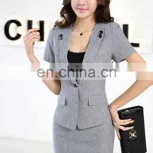 Newly Professional Slim Business Workwear Skirt Suit OL Lady Short Office Uniform Suit thumbnail-2