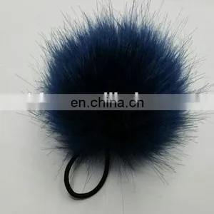 Fluffy and Cute Baby Elastic Hair Band With Faux Fur Ball thumbnail-2