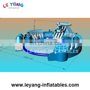 Commercial Grade Frozen Design With Round Swimming Pool With Slides for Kids thumbnail-1
