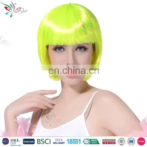 Styler Brand Women Bob Hair Wig Halloween Short Straight Blue Wig thumbnail-6