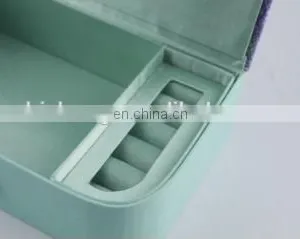 Turquoise Personality Jewelry Box With Mirror thumbnail-2