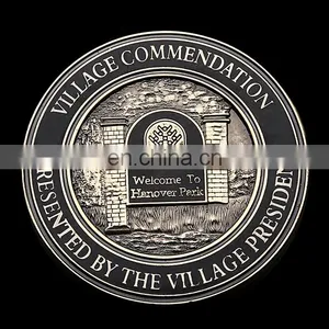 High Quality Customzied Gold Plated Color Filled in Glorious Building Coin thumbnail-4