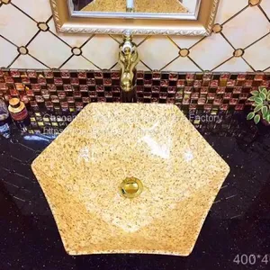 Good Shape Ceramics Easy Installtion Table Top Yellow Wash Art Basin From Chaozhou China thumbnail-1