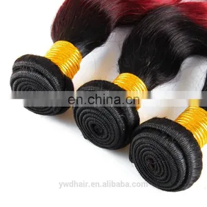 Ombre Brazilian Virgin Human Hair T1B/ 99J Color Ombre Hair Extensions Body Wave 3PCs 100% Human Hair thumbnail-6