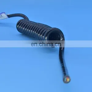 Spring Loaded Cable Reel Drum/spring Loaded Cable Retractor Low Voltage Flexible Retractable Spiral Spring Coiled Cable thumbnail-4