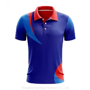 Wholesale New Arrival Dry Fit Feature Heat Transfer Tennis Cricket Shirts Jersey Men thumbnail-5