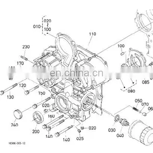 Diesel Engine Parts V1505 16251-0402-1 16251-0402-0 16251-0402-2 Comp Case Gear thumbnail-1