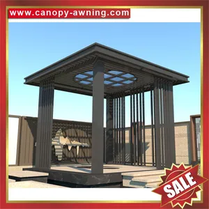 Garden Outdoor Sunshade Rain Aluminum Gazebo Pavilion Shelter Canopy Awning Shed China thumbnail-5