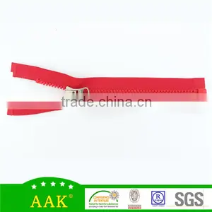 3# Derlin Zipper Delrin Open End Zipper With Cupronickel Thumb Puller thumbnail-1