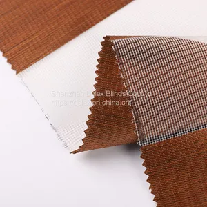 Linen Type Zebra Blinds Fabric for Vision Blinds Roller Shade thumbnail-3