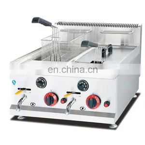 Stainless Steel Gas Fryer With Cabinet(1/3 Grooved)(CE Cerificate) thumbnail-1