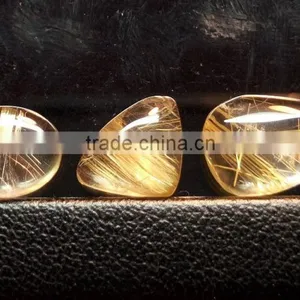 Beautiful Rutile Cabochon Gemtone / Yellow Rutile / Loose Rutile / Rutile Quartz thumbnail-3