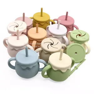 Brand New for Babies Educational Food Grade 360 Trainer Cup and Snack Catcher Mushie Snack Snack Cup Holder thumbnail-2