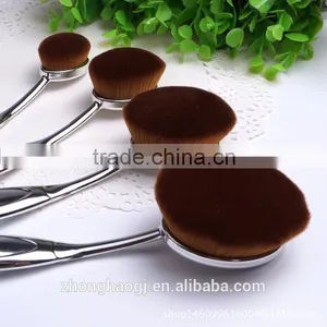 High Quality Facial Synthetic Hair Powder Foundation Brush Oval Makeup Brush Set thumbnail-3